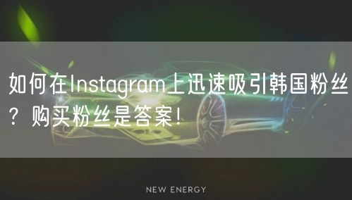 如何在Instagram上迅速吸引韩国粉丝？购买粉丝是答案！