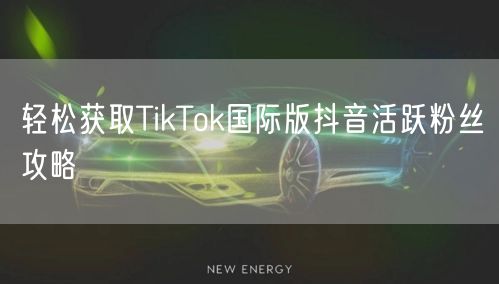 轻松获取TikTok国际版抖音活跃粉丝攻略