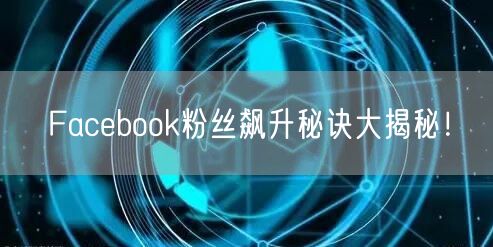 Facebook粉丝飙升秘诀大揭秘！