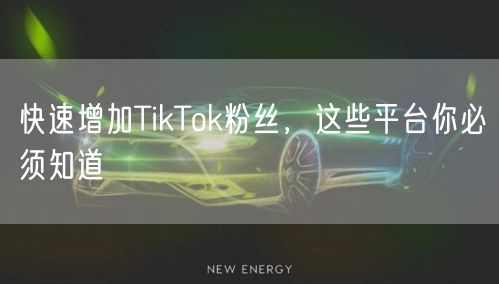 快速增加TikTok粉丝，这些平台你必须知道