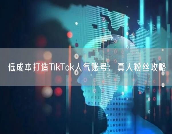 低成本打造TikTok人气账号：真人粉丝攻略