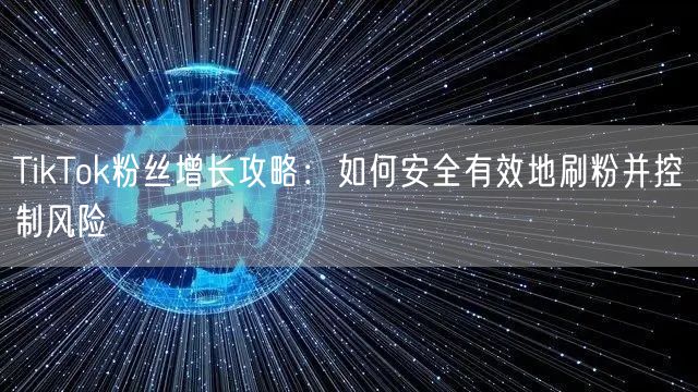 TikTok粉丝增长攻略：如何安全有效地刷粉并控制风险