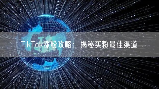 TikTok涨粉攻略：揭秘买粉最佳渠道