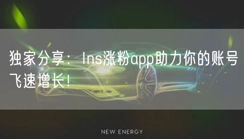 独家分享：Ins涨粉app助力你的账号飞速增长！