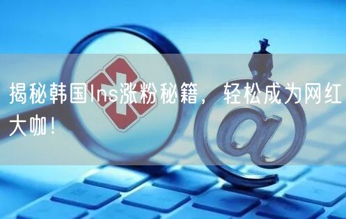 揭秘韩国Ins涨粉秘籍，轻松成为网红大咖！