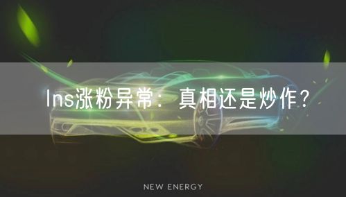 Ins涨粉异常：真相还是炒作？