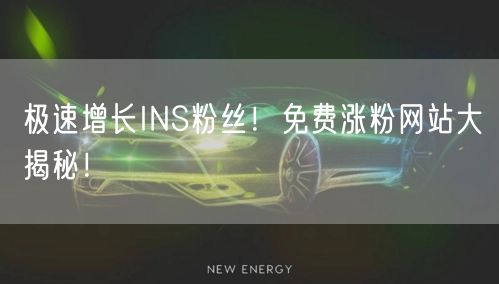 极速增长INS粉丝!免费涨粉网站大揭秘!