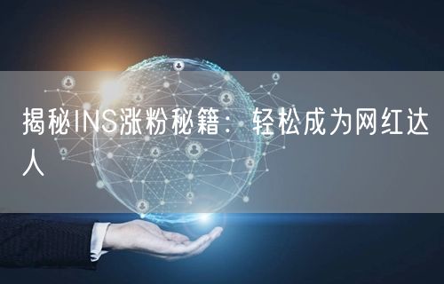 揭秘INS涨粉秘籍：轻松成为网红达人