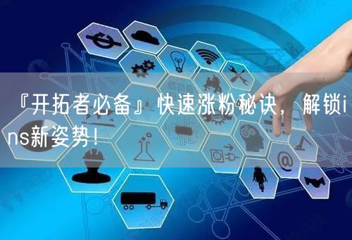 『开拓者必备』快速涨粉秘诀，解锁ins新姿势！