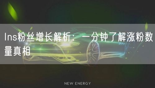 Ins粉丝增长解析：一分钟了解涨粉数量真相