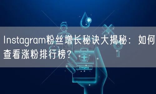 Instagram粉丝增长秘诀大揭秘：如何查看涨粉排行榜？
