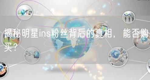 揭秘明星ins粉丝背后的真相，能否购买？