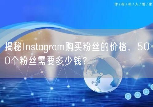 揭秘Instagram购买粉丝的价格，500个粉丝需要多少钱？