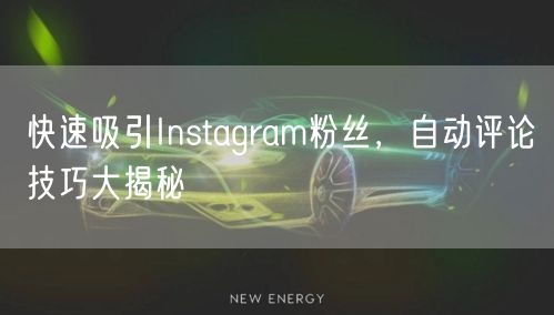 快速吸引Instagram粉丝,自动评论技巧大揭秘