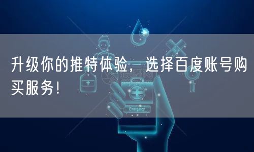 升级你的推特体验，选择百度账号购买服务！