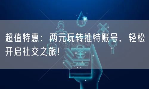 超值特惠：两元玩转推特账号，轻松开启社交之旅！