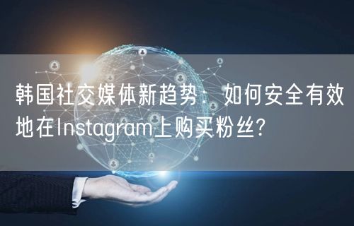 韩国社交媒体新趋势:如何安全有效地在Instagram上购买