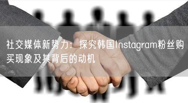 社交媒体新势力:探究韩国Instagram粉丝购买现象及其背