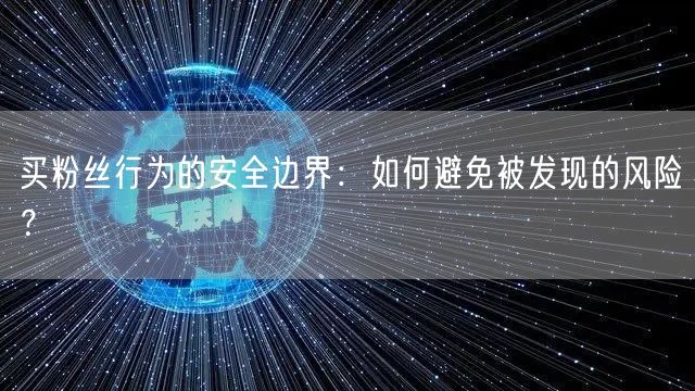 买粉丝行为的安全边界:如何避免被发现的风险?