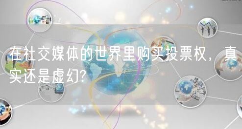 在社交媒体的世界里购买投票权，真实还是虚幻?