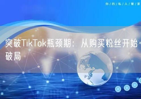 突破TikTok瓶颈期：从购买粉丝开始破