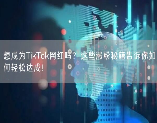想成为TikTok网红吗？这些涨粉秘籍告