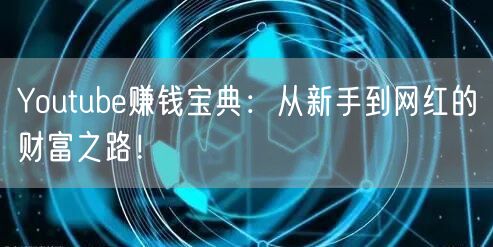 Youtube赚钱宝典:从新手到网红的财