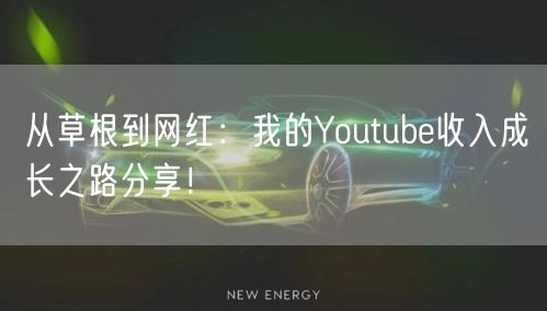 从草根到网红:我的Youtube收入成长