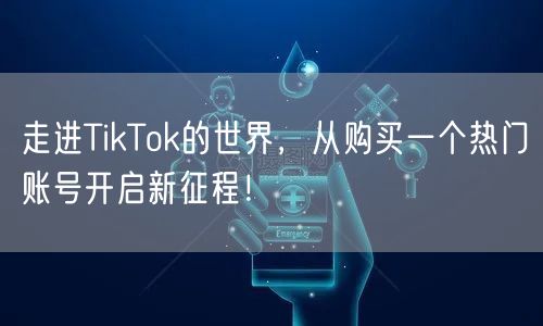 走进TikTok的世界，从购买一个热门账号开启新征程！