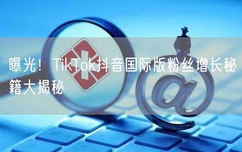 曝光！TikTok抖音国际版粉丝增长秘籍大揭秘