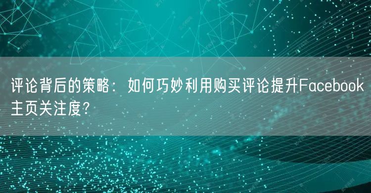 评论背后的策略：如何巧妙利用购买评论提升Facebook主页关注度？