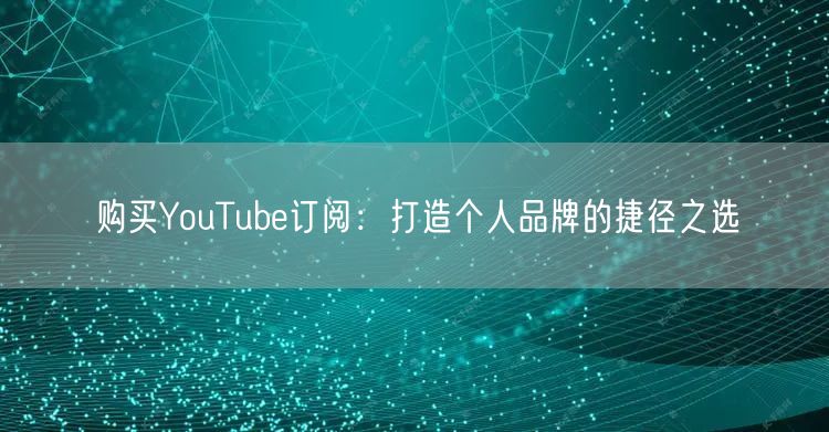 购买YouTube订阅：打造个人品牌的捷径之选