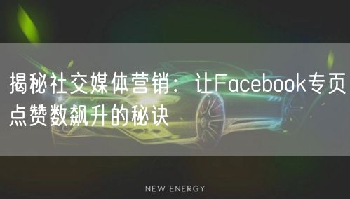 揭秘社交媒体营销：让Facebook专页点赞数飙升的秘诀