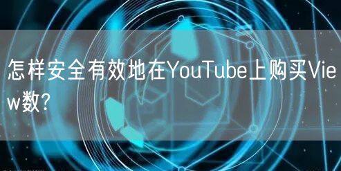 怎样安全有效地在YouTube上购买View数?