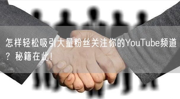 怎样轻松吸引大量粉丝关注你的YouTube频道？秘籍在此！