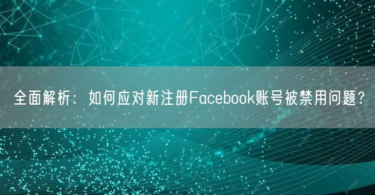 全面解析：如何应对新注册Facebook账号被禁用问题？