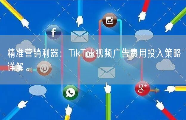 精准营销利器：TikTok视频广告费用投入策略详解。
