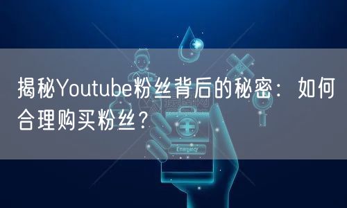 揭秘Youtube粉丝背后的秘密：如何合理购买粉丝？