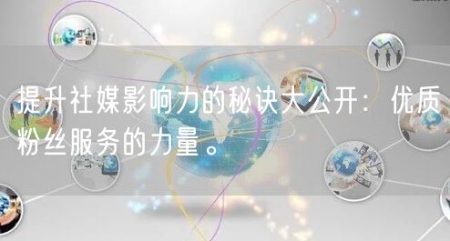 提升社媒影响力的秘诀大公开：优质粉丝服务